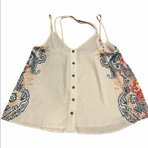 Off white flowy tank top